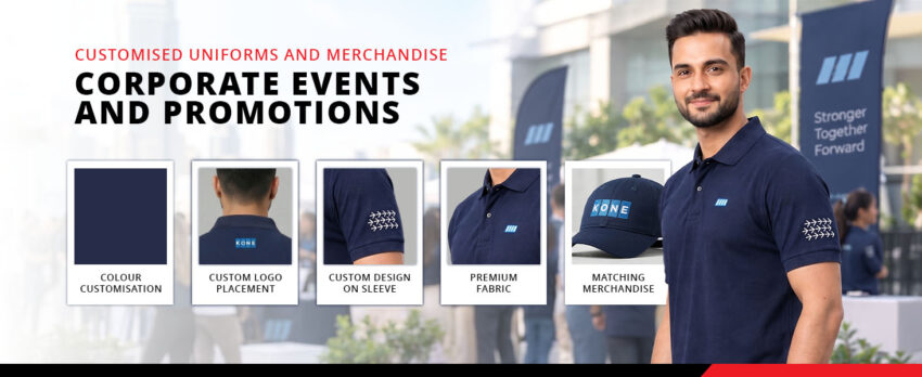 Custom corporate uniforms for exhibitions and product launches
